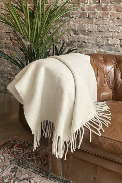 Llama wool blanket sofa