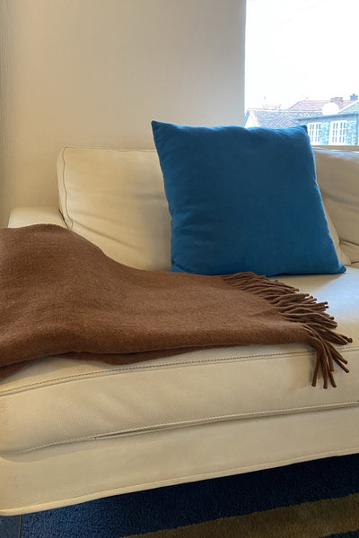 Llama wool blanket sofa