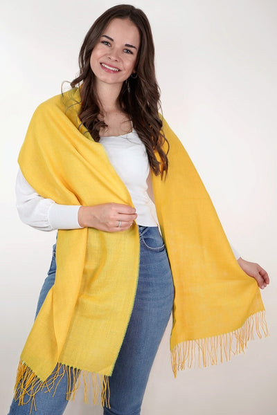 Silk scarf with baby alpaca wool